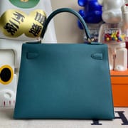 Hermes Kelly 28cm Epsom 6O  Vert Cypres-7826