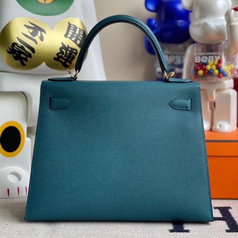 Hermes Kelly 28cm Epsom 6O  Vert Cypres-7826