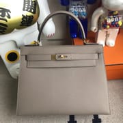 Kelly 28cm Epsom M8 Gris Asphalte