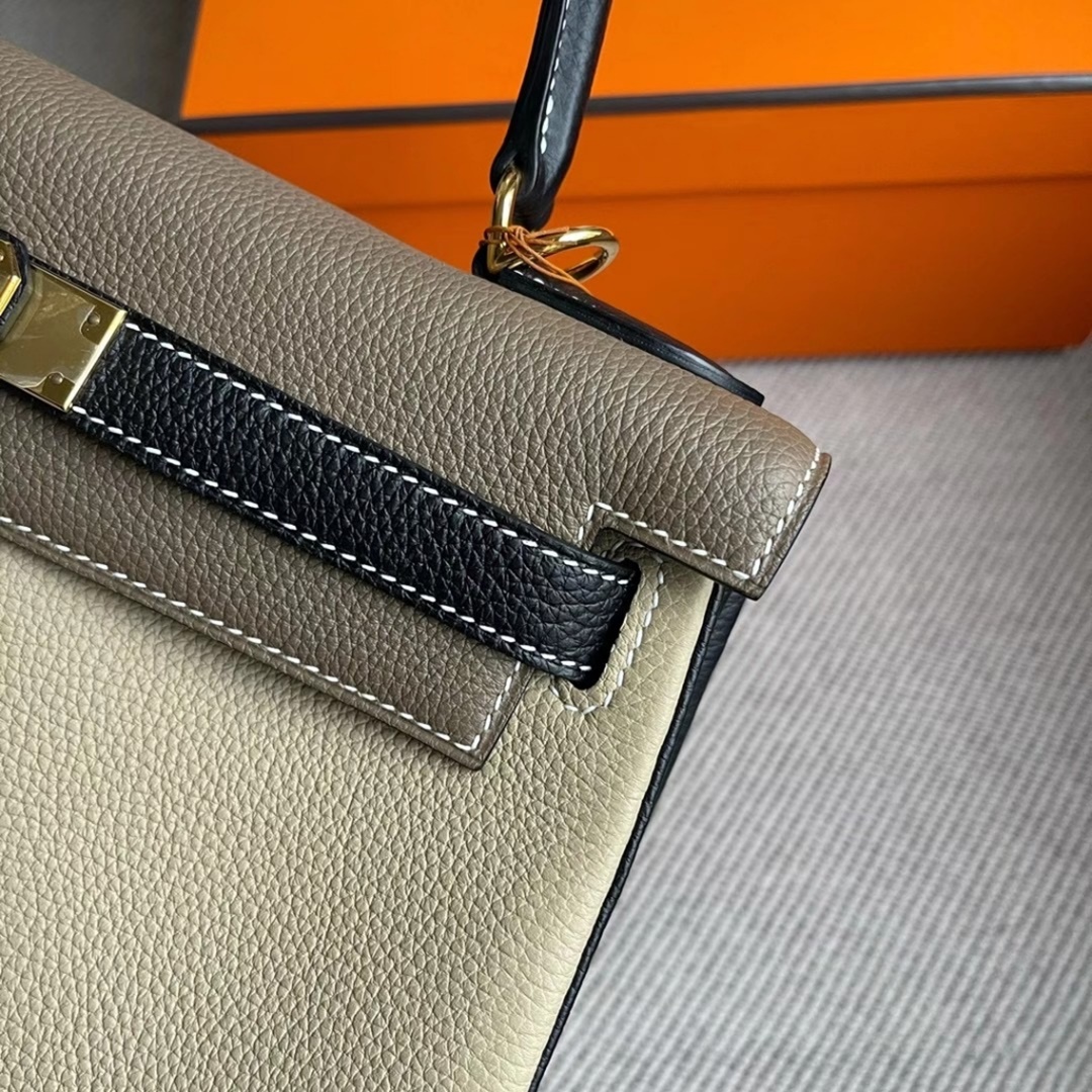 Hermes Kelly 28cm HSS Togo 81 Gris Tourterelle 89 Noir 18 etoupe