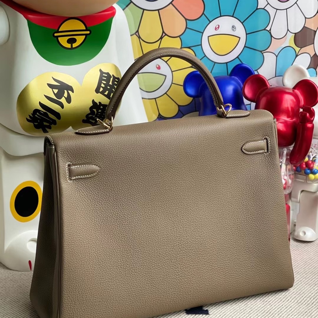 Hermes Kelly 35cm Togo CC18 Etoupe Hermes Kelly 35cm Togo CC18 Etoupe