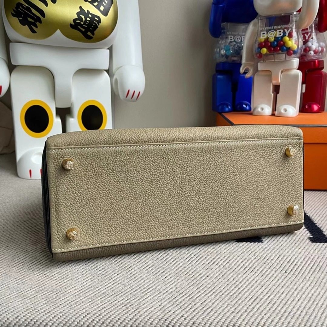 Hermes Kelly 28cm CK18 Etoupe Togo-1737