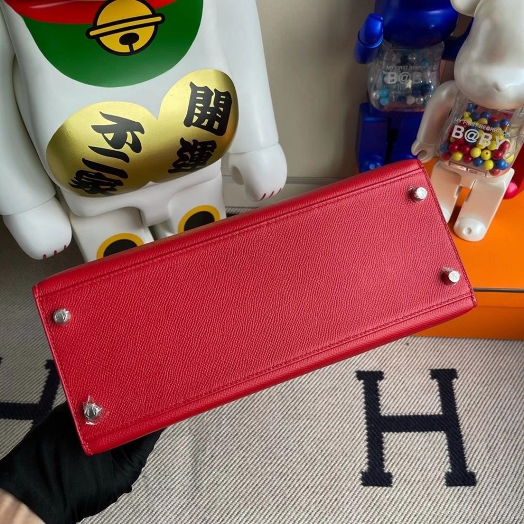 Hermes Kelly 28cm Q5 Rose casaque Epsom