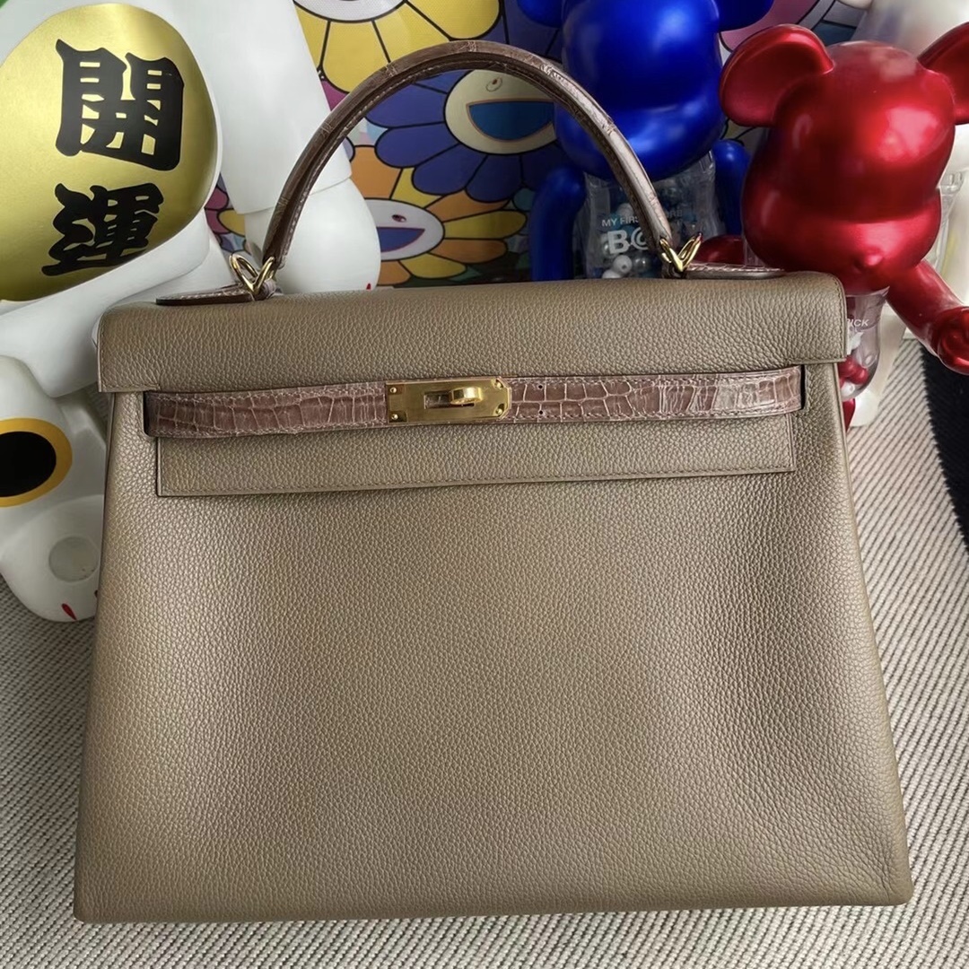 Hermes Kelly 32cm Touch Togo 18 Etoupe Hermes Kelly 32cm Touch Togo 18 Etoupe