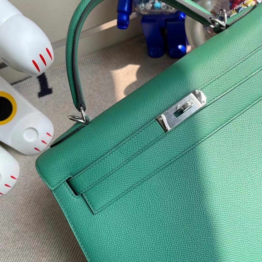 Hermes Kelly 32cm Epsom U4 Vert Verigo