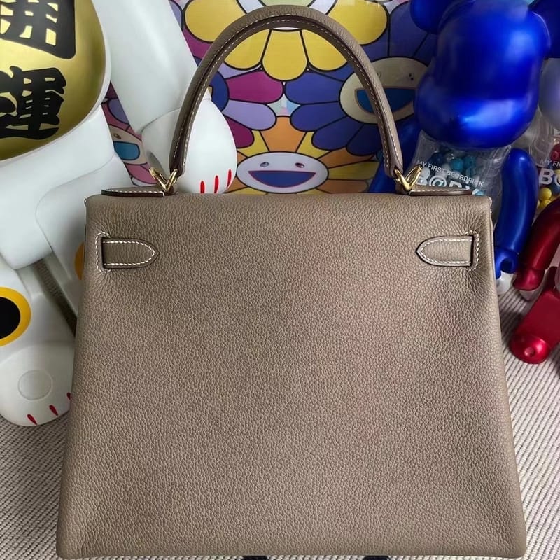 Hermes Kelly 28cm CK18 Etoupe Togo-5192