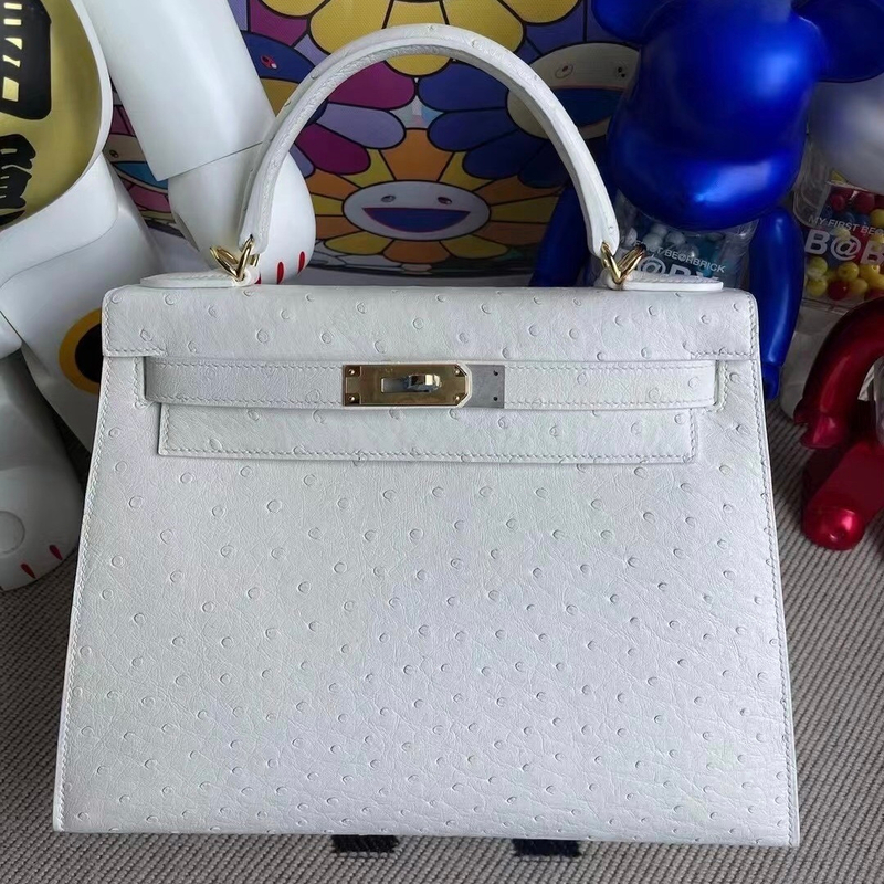 Hermes Kelly 28cm CK18 Etoupe Togo silver hardware-6856