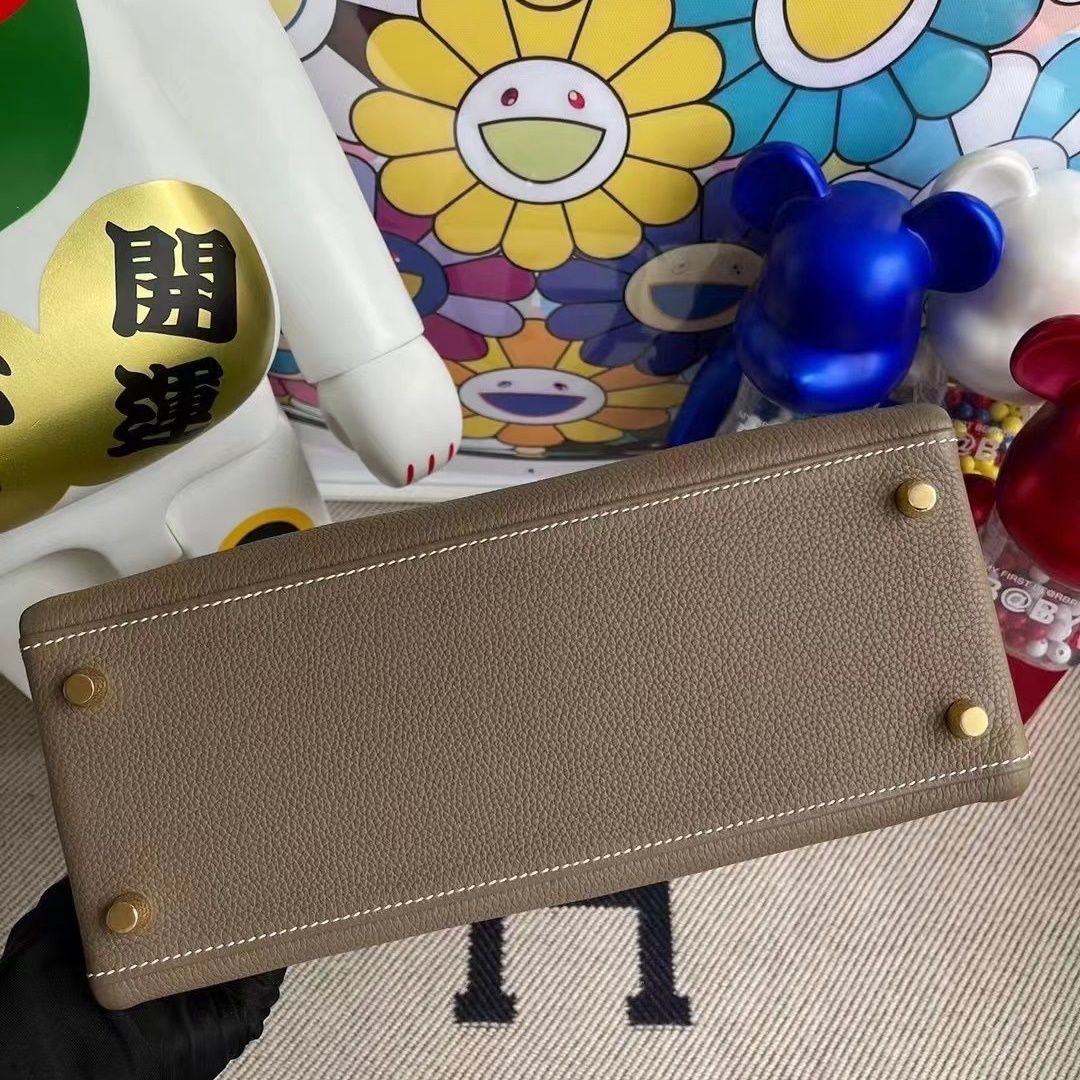 Hermes Kelly 28cm CK18 Etoupe Togo-5192