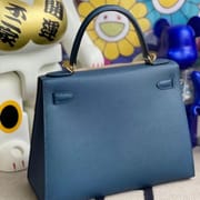 Hermes Kelly 28cm Hss Epsom 9V Jaune Dor 37 gold-9418