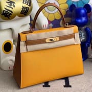 Kelly 28cm Hss Epsom 9v Jaune Dor 37 Gold