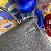 Hermes kelly 28cm CK89 Noir  Togo GHW Full Handmade-7983