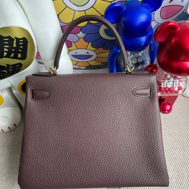 Hermes Kelly 28cm CK18 Etoupe Togo-0176