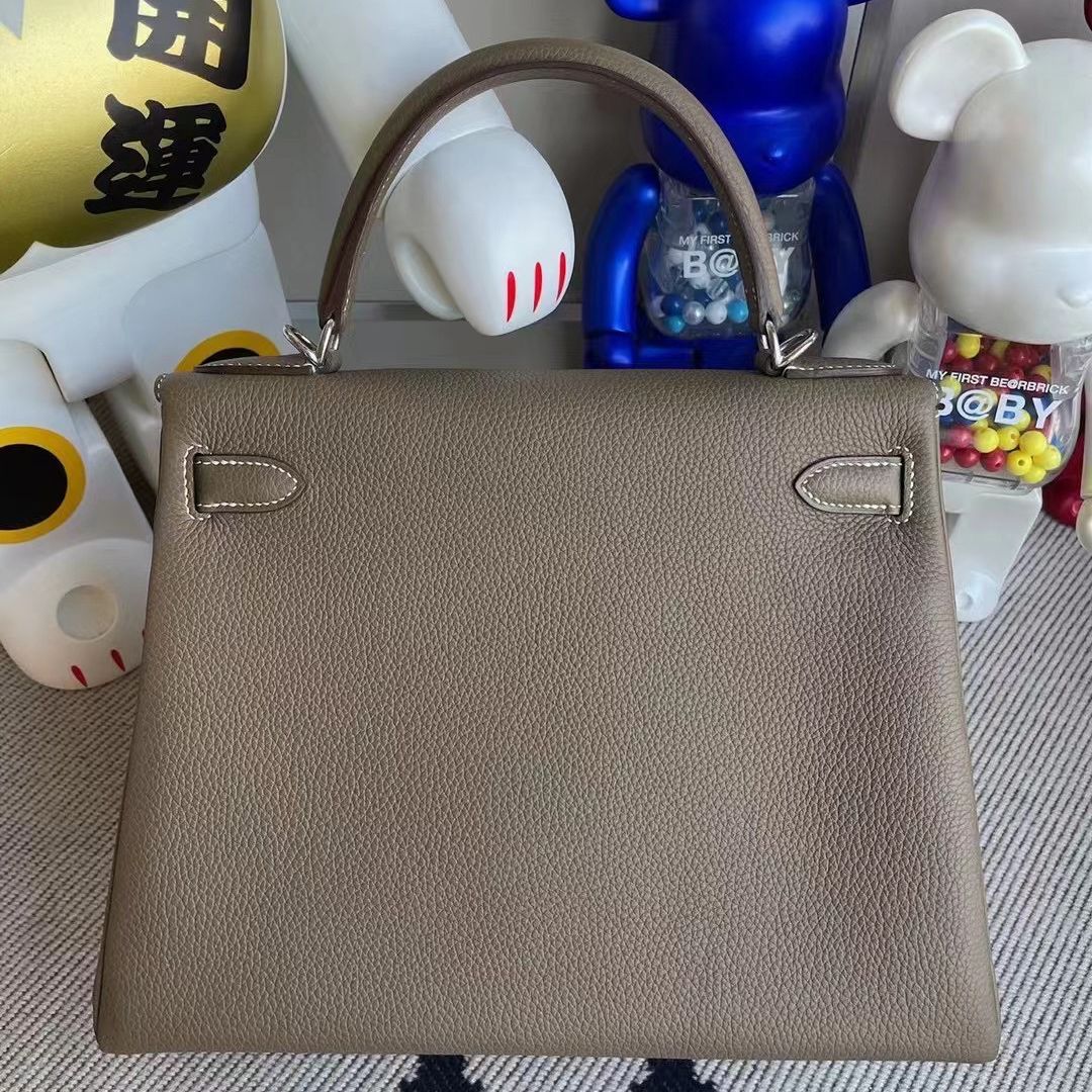Hermes Kelly 28cm CK18 Etoupe Togo-6481