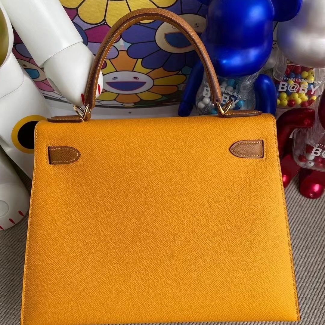 Hermes Kelly 28cm HSS Epsom CK18 Etoupe  S2 Trench GHW-9229