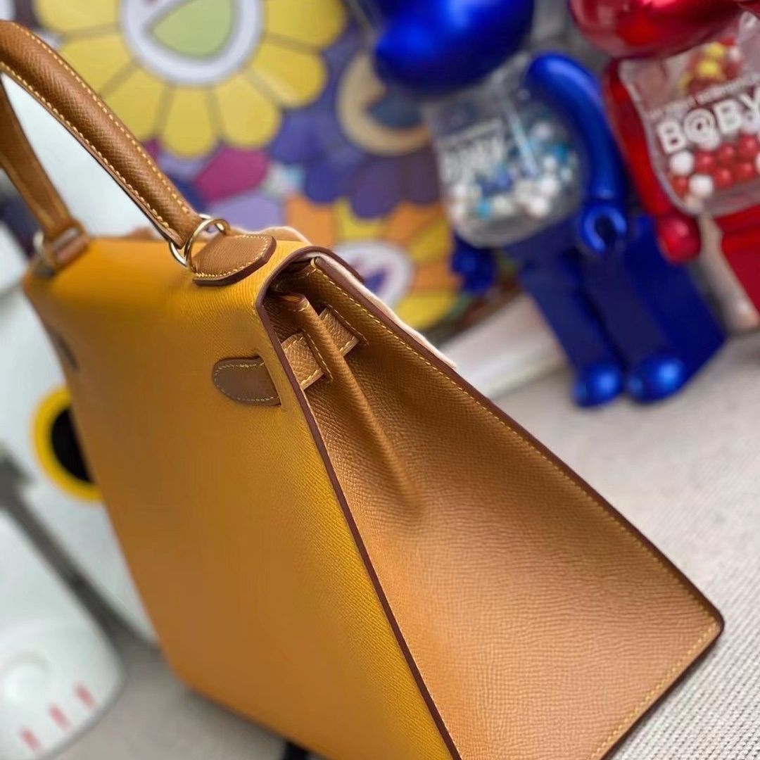 Hermes Kelly 28cm HSS Epsom CK18 Etoupe  S2 Trench GHW-9229