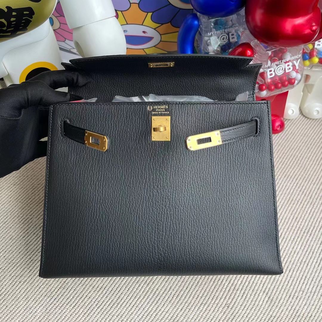 Hermes kelly 28cm S4 Deep Blue Epsom GHW-9938