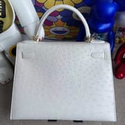 Hermes Kelly 28cm CK18 Etoupe Togo silver hardware-6856