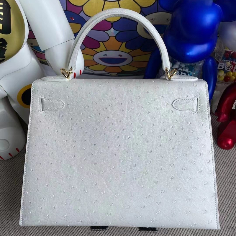Hermes Kelly 28cm CK18 Etoupe Togo silver hardware-6856