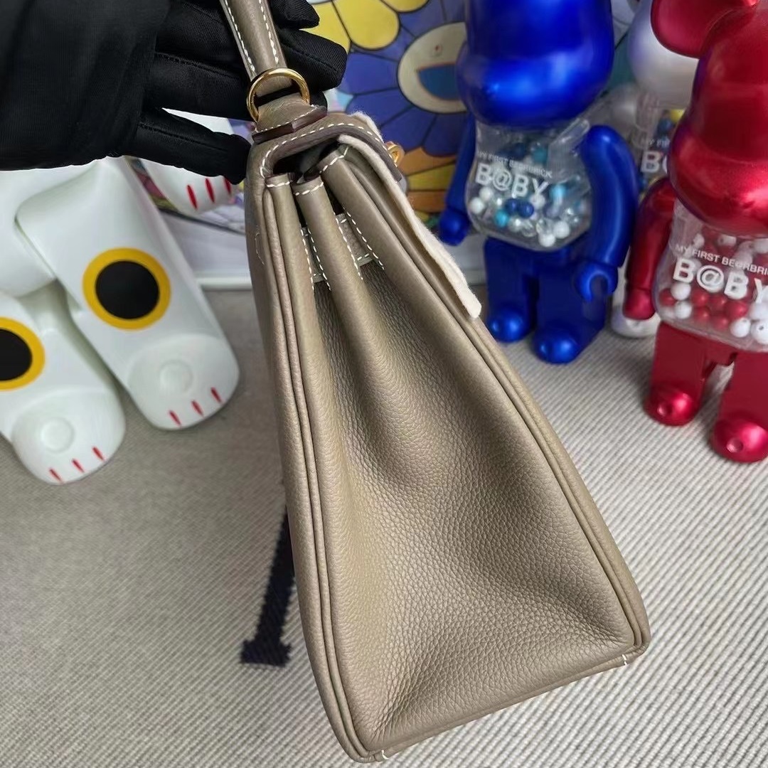 Hermes Kelly 28cm CK18 Etoupe Togo Hermes Kelly 28cm CK18 Etoupe Togo