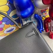 Hermes Kelly 28cm Togo 2Z Blue Nuit All handmade-7839