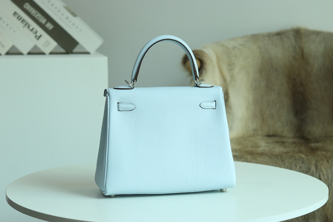 HERMES KELLY25 T0 Blue Brume TOGO PHW