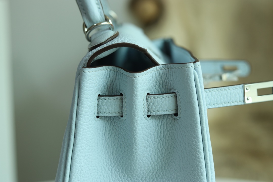 HERMES KELLY25 T0 Blue Brume TOGO PHW