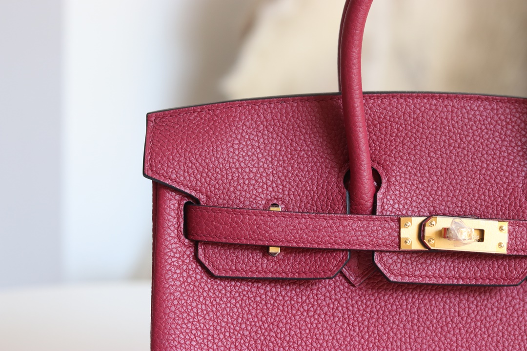 [ STOCK ] 10%OFF:Birkin 25 Togo K1 Rouge Grenat Gold hardware