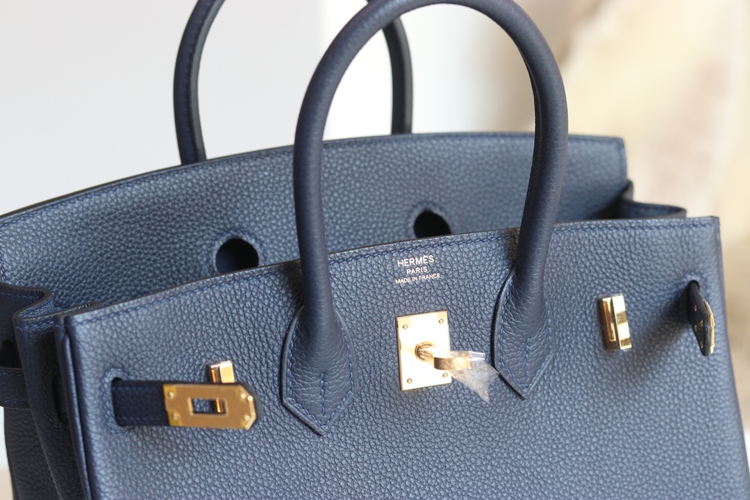 [ STOCK ] 10%OFF: Hermès Birkin 25cm Togo 2Z Blue nuit GHW