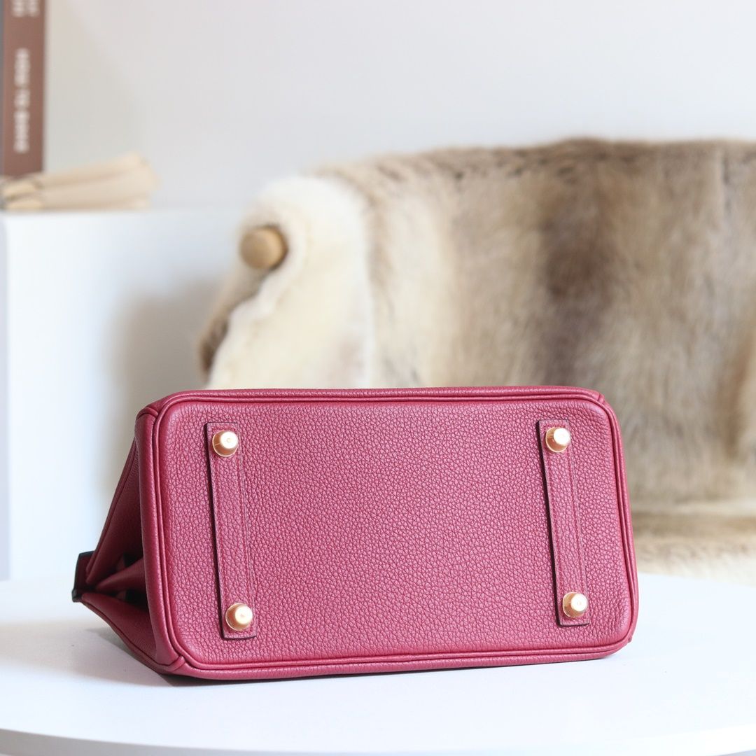 [ STOCK ] 10%OFF:Birkin 25 Togo K1 Rouge Grenat Gold hardware
