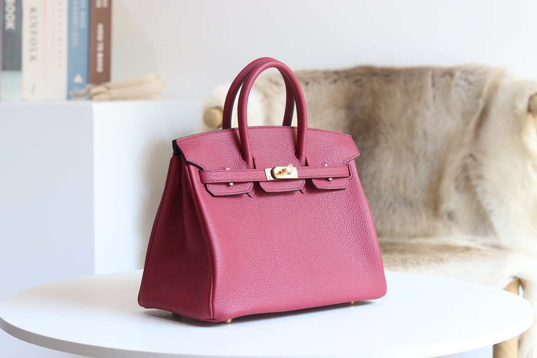 [ STOCK ] 10%OFF:Birkin 25 Togo K1 Rouge Grenat Gold hardware