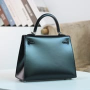 HERMES KELLY25 T0 Blue Brume TOGO PHW-7586