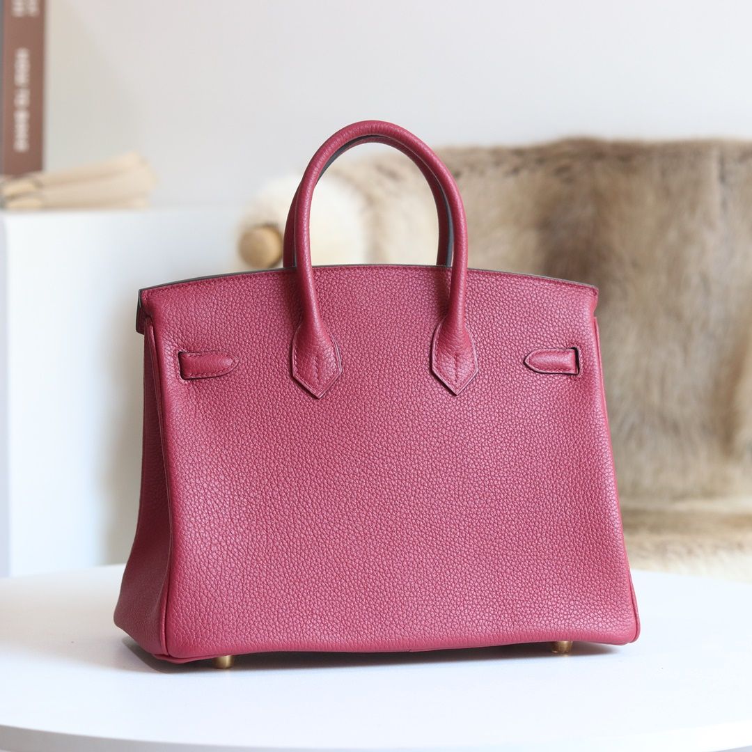 [ STOCK ] 10%OFF:Birkin 25 Togo K1 Rouge Grenat Gold hardware