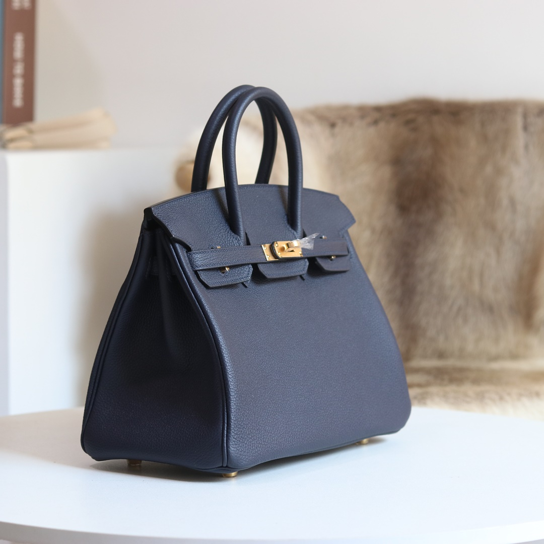 [ STOCK ] 10%OFF: Hermès Birkin 25cm Togo 2Z Blue nuit GHW