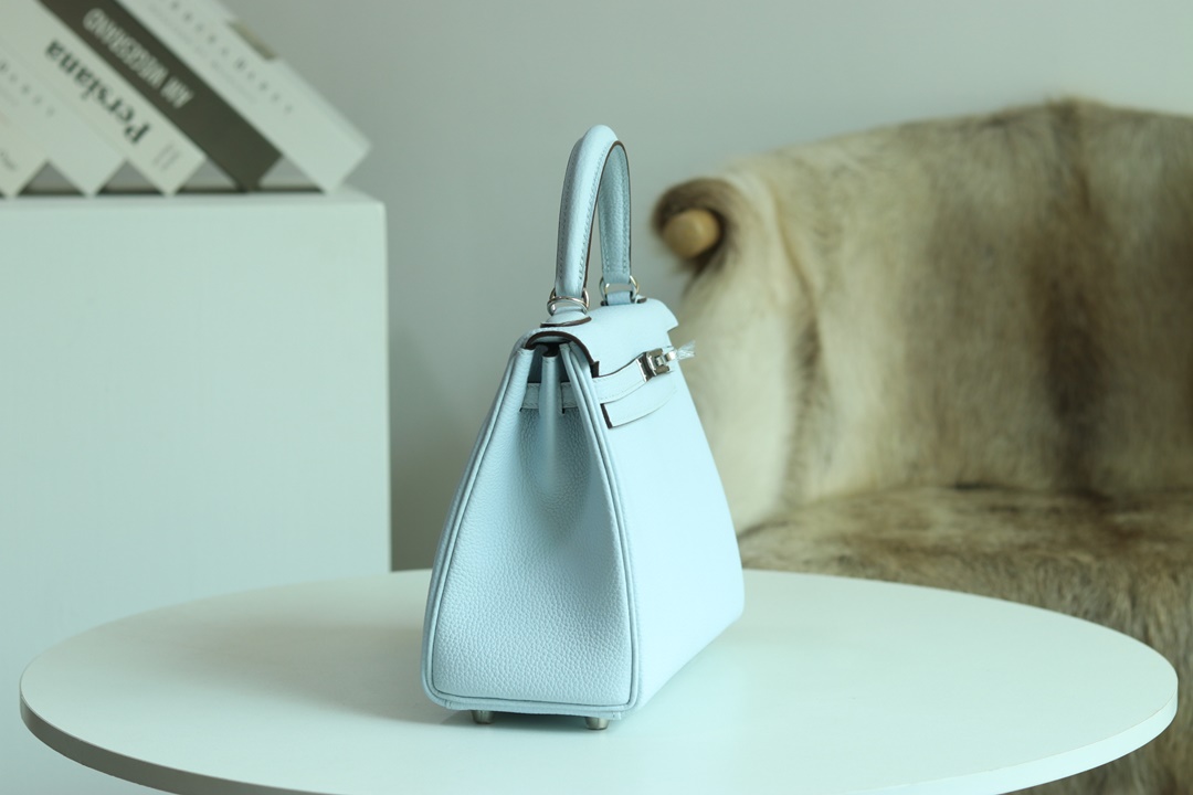 HERMES KELLY25 T0 Blue Brume TOGO PHW