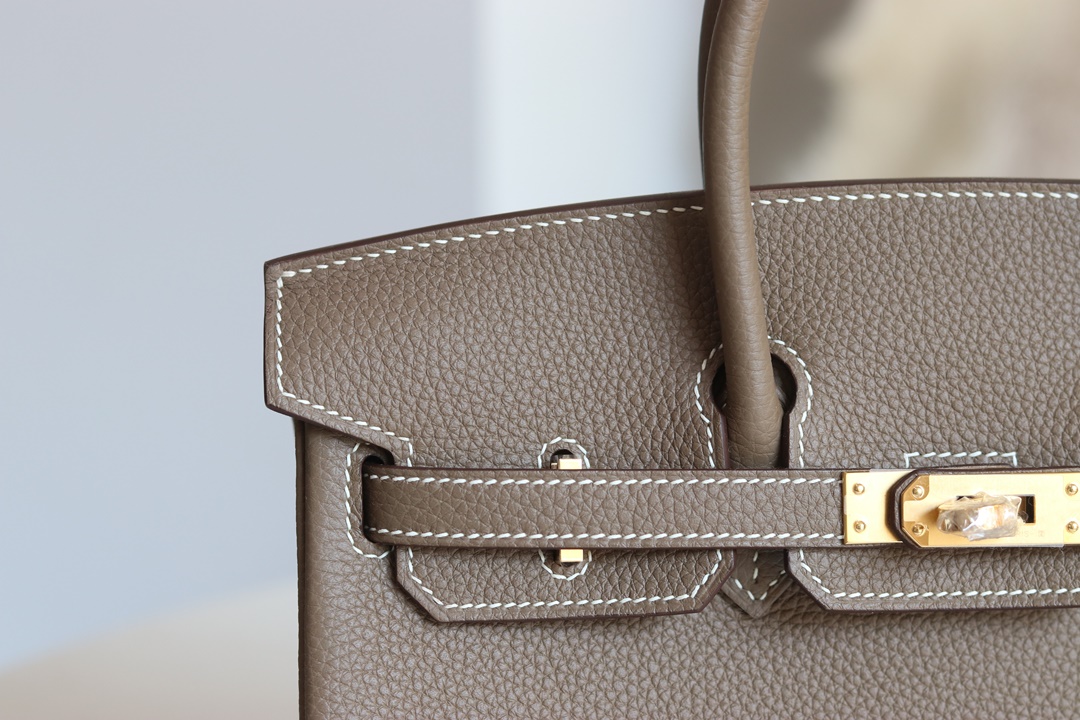 STOCK: HERMES BIRKIN 25 CK18 ETOUPE TOGO GHW