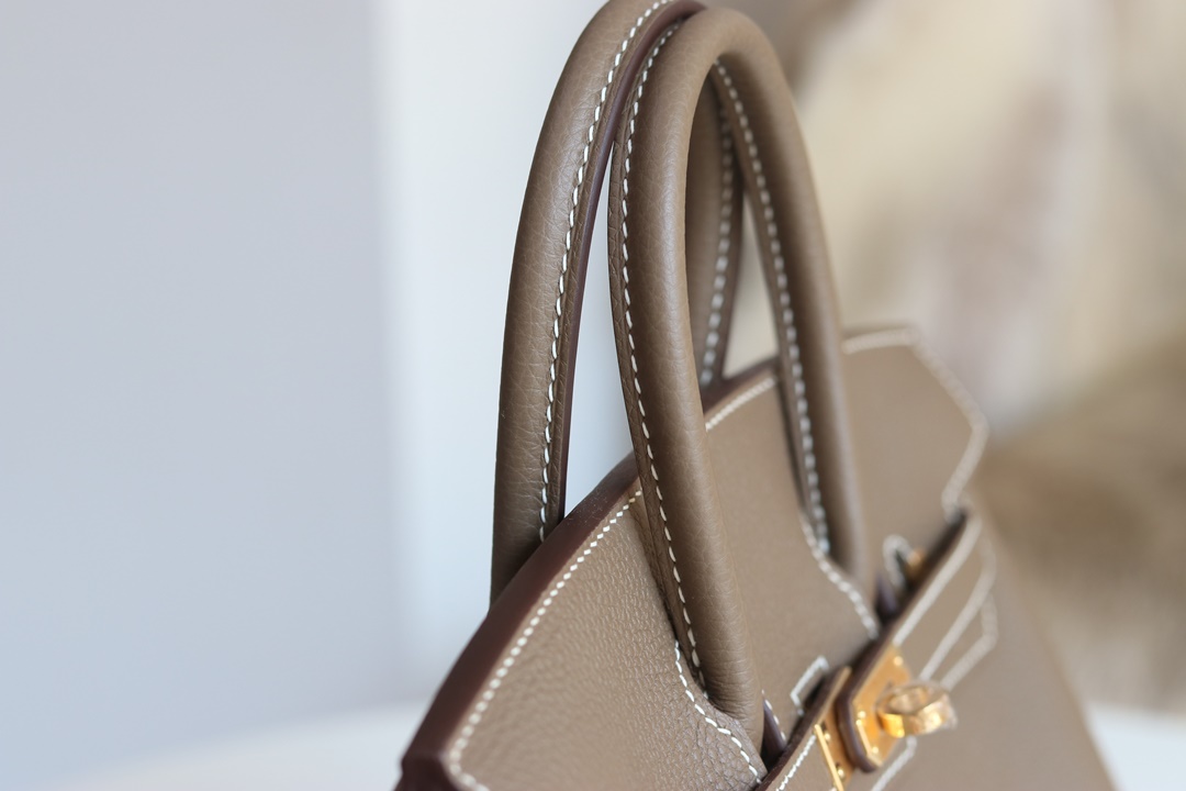 STOCK: HERMES BIRKIN 25 CK18 ETOUPE TOGO GHW
