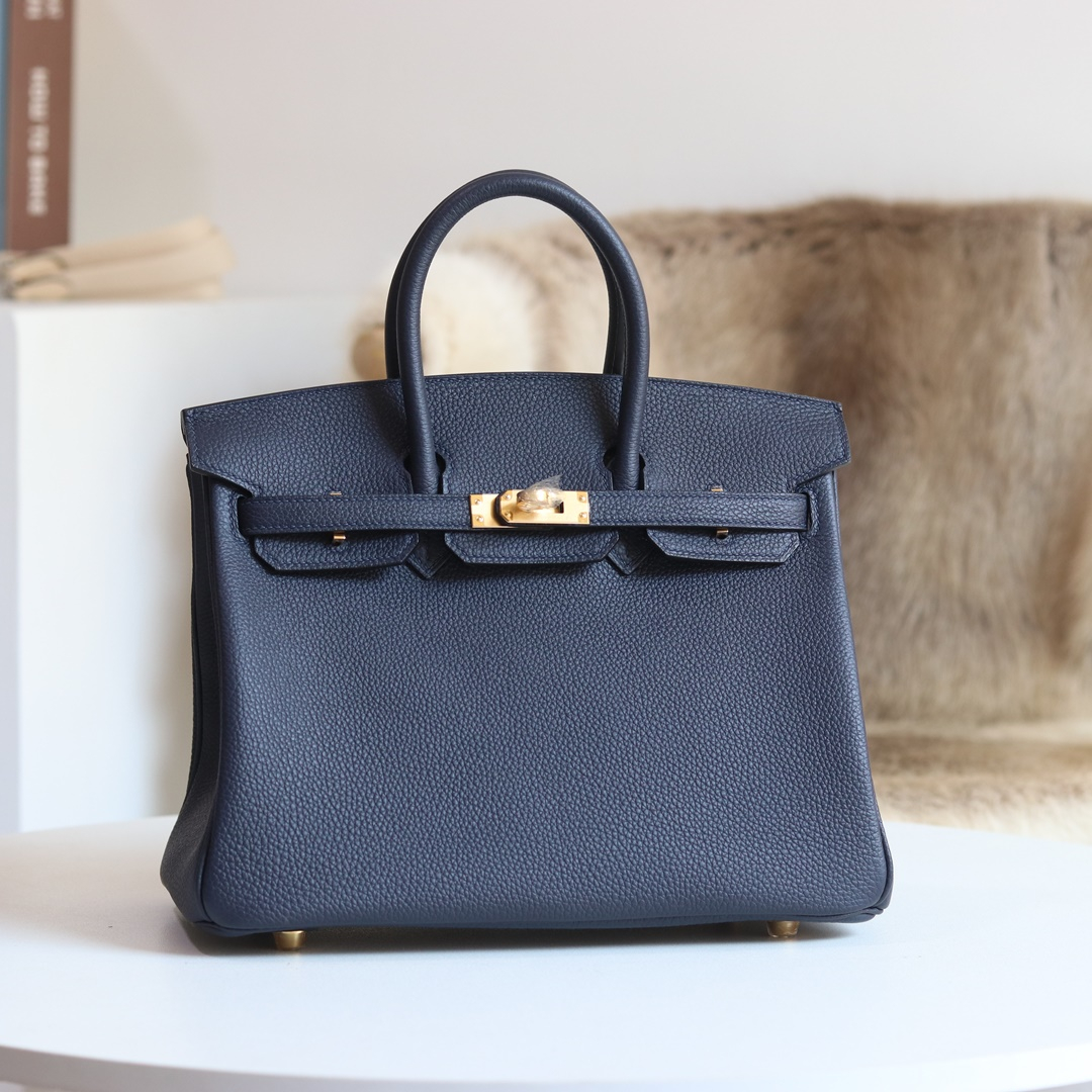 [ STOCK ] 10%OFF: Hermès Birkin 25cm Togo 2Z Blue nuit GHW
