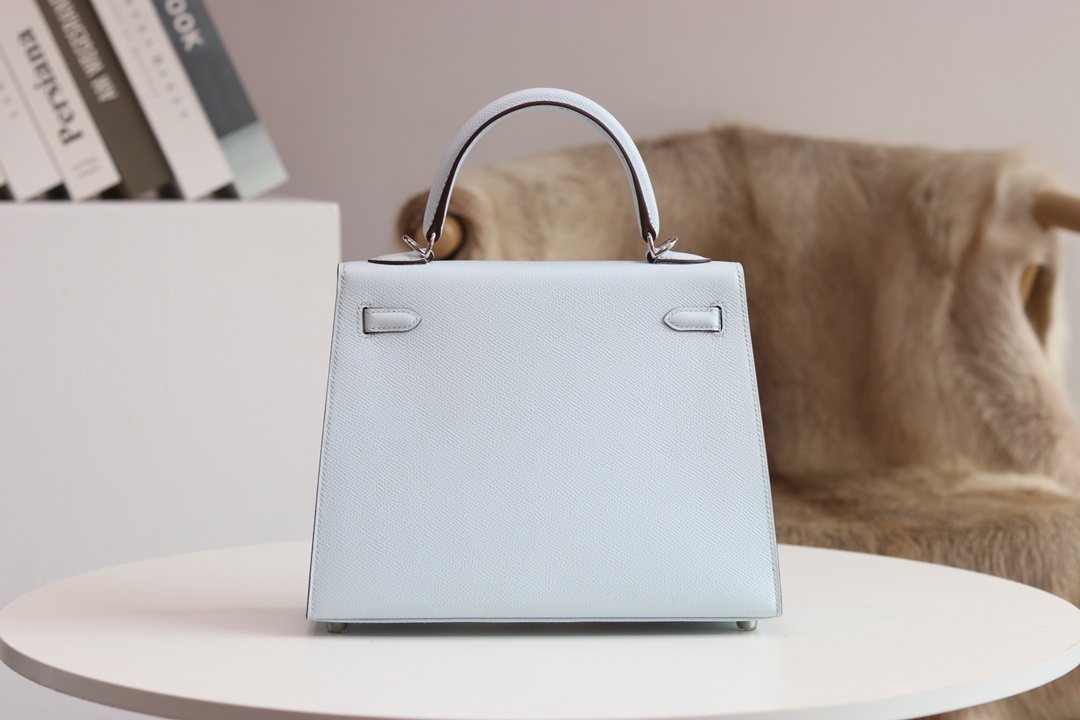 【 STOCK 】HERMES KELLY25 T0 EPSOM SILVER HARDWARE
