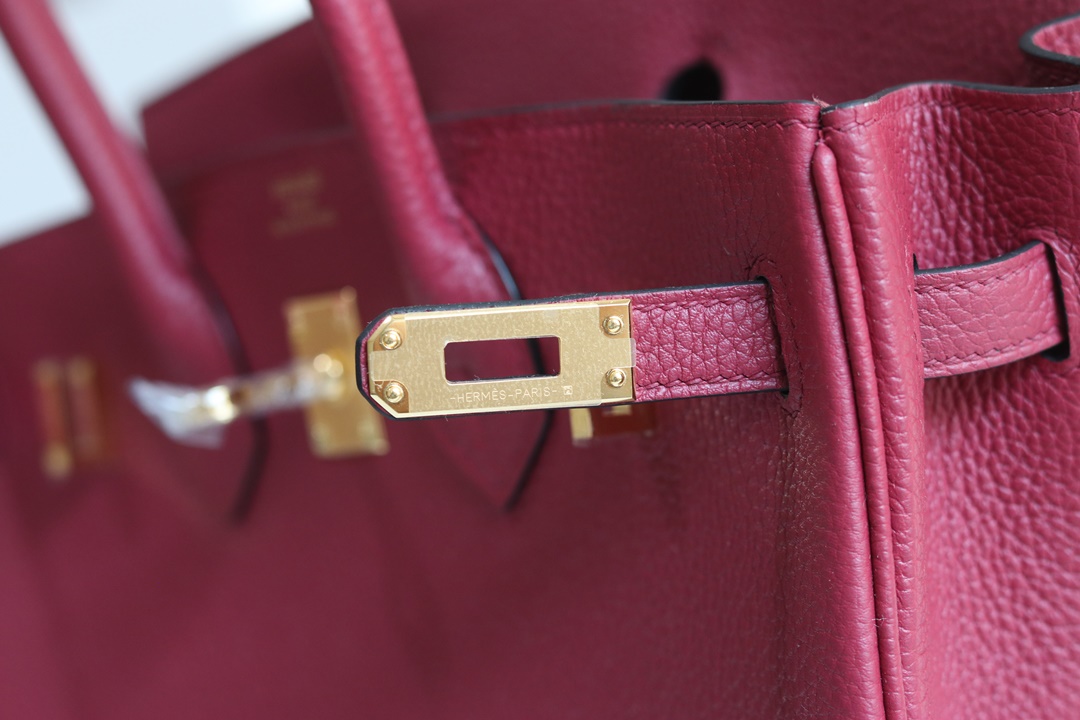 [ STOCK ] 10%OFF:Birkin 25 Togo K1 Rouge Grenat Gold hardware