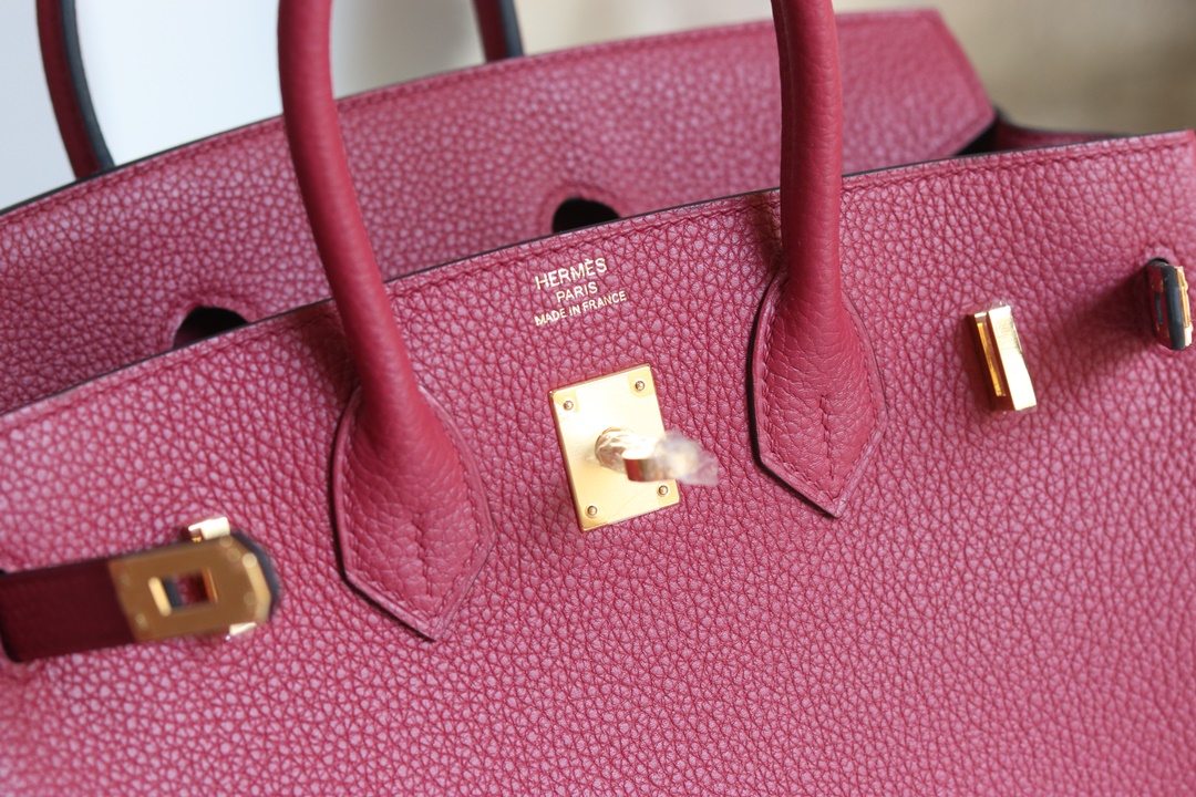 [ STOCK ] 10%OFF:Birkin 25 Togo K1 Rouge Grenat Gold hardware