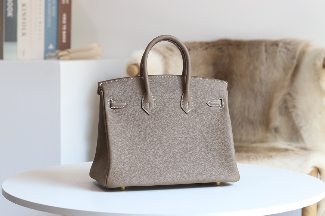 STOCK: HERMES BIRKIN 25 CK18 ETOUPE TOGO GHW