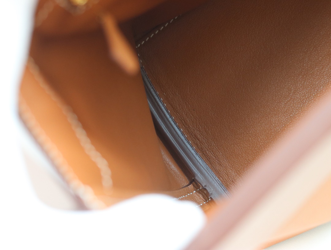【 STOCK 】Hermès Kelly Mini 24/24 21cm evercolor swift gold golden brown silver