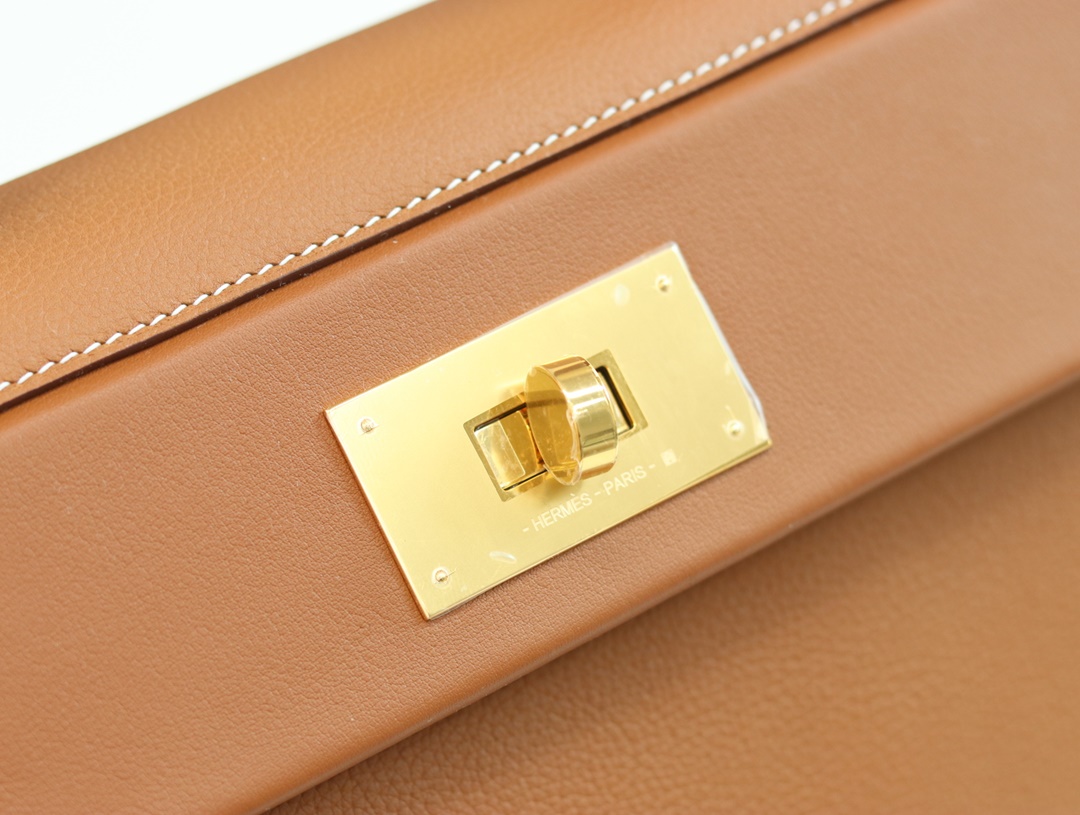 【 STOCK 】Hermès Kelly Mini 24/24 21cm evercolor swift gold golden brown silver
