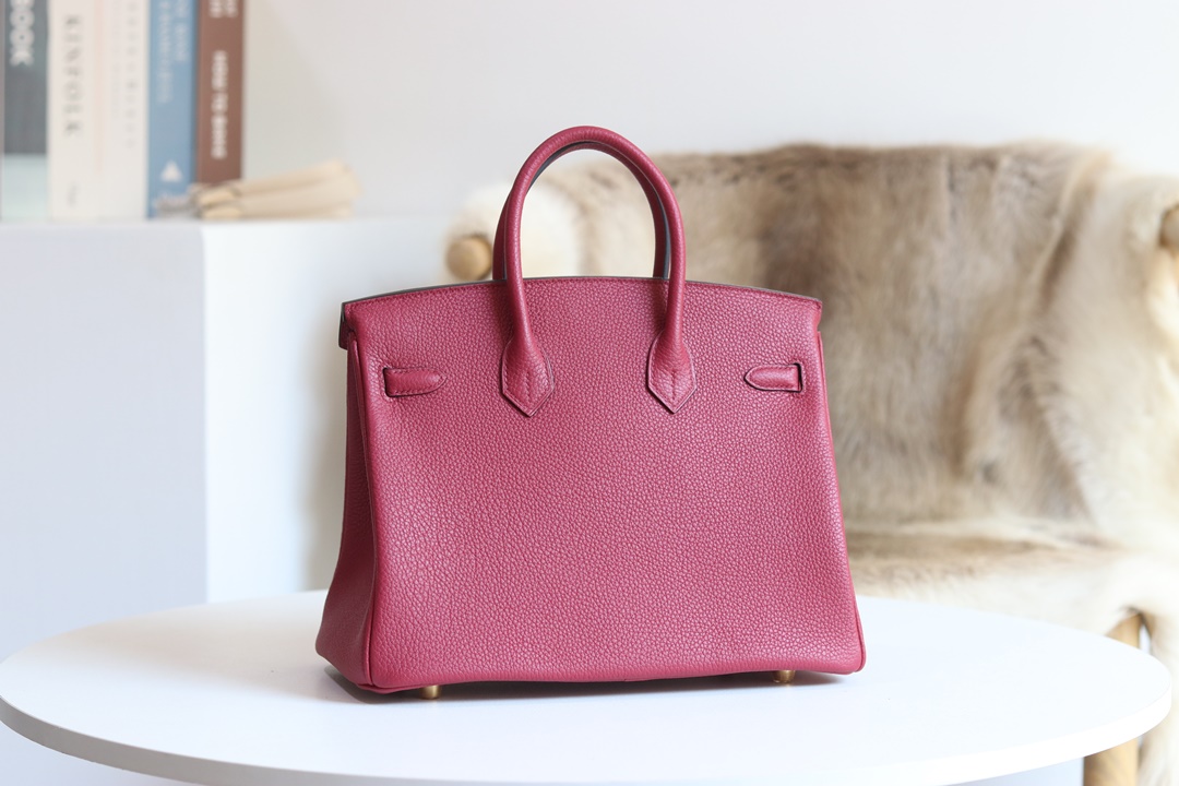 [ STOCK ] 10%OFF:Birkin 25 Togo K1 Rouge Grenat Gold hardware