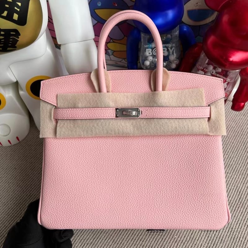 Hermes bag price Hermès Birkin 25cm Togo 3Q Rose Sakura  All hand sewing Customer Customized