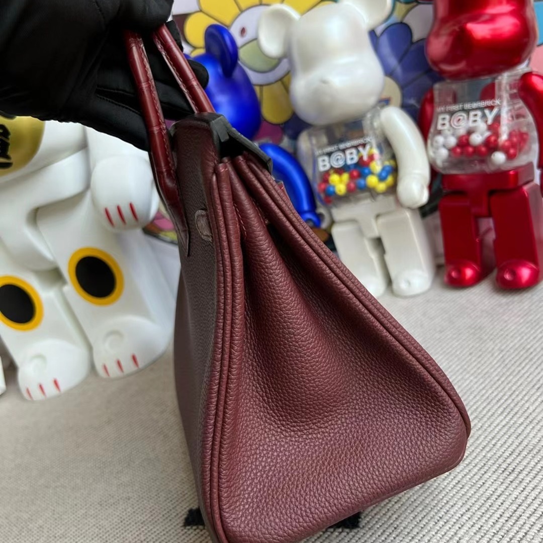 Hermès Birkin 25cm Touch Togo  Matte Alligator Crocodile 55 Rouge H All hand sewing
