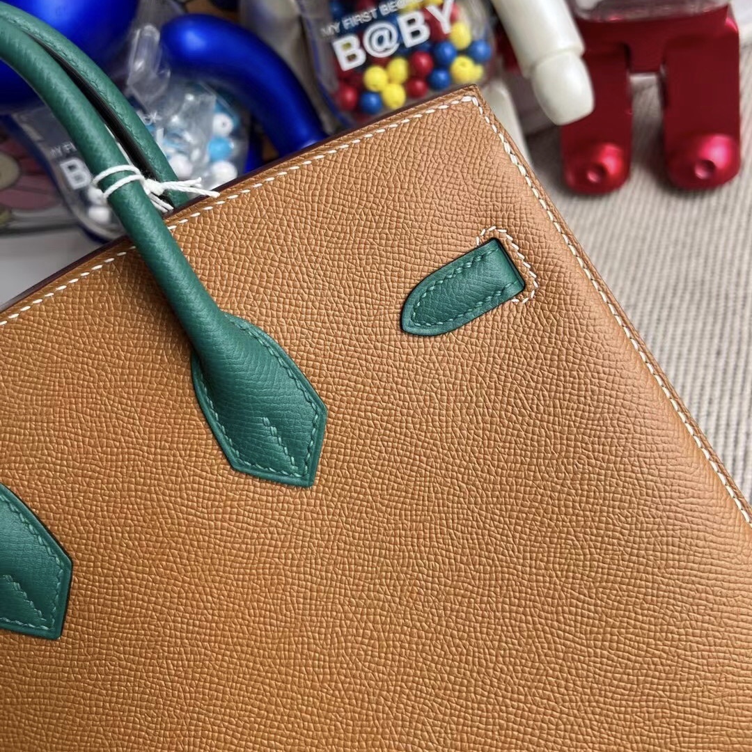 Hermès Birkin 25cm HSS Epsom 37 Gold + Z6 Malachite All hand sewing Hermès Birkin 25cm HSS Epsom 37 Gold + Z6 Malachite All hand sewing