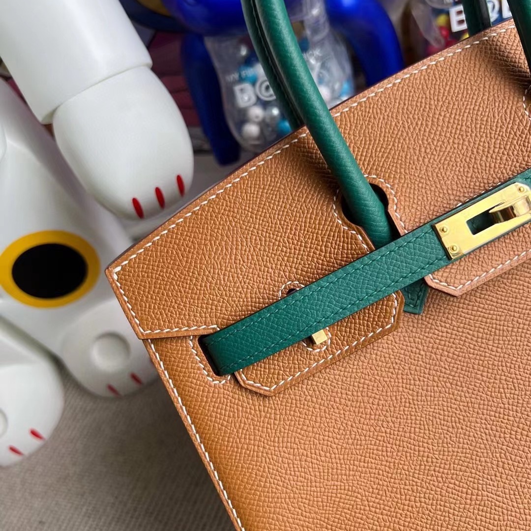 Hermès Birkin 25cm HSS Epsom 37 Gold + Z6 Malachite All hand sewing Hermès Birkin 25cm HSS Epsom 37 Gold + Z6 Malachite All hand sewing