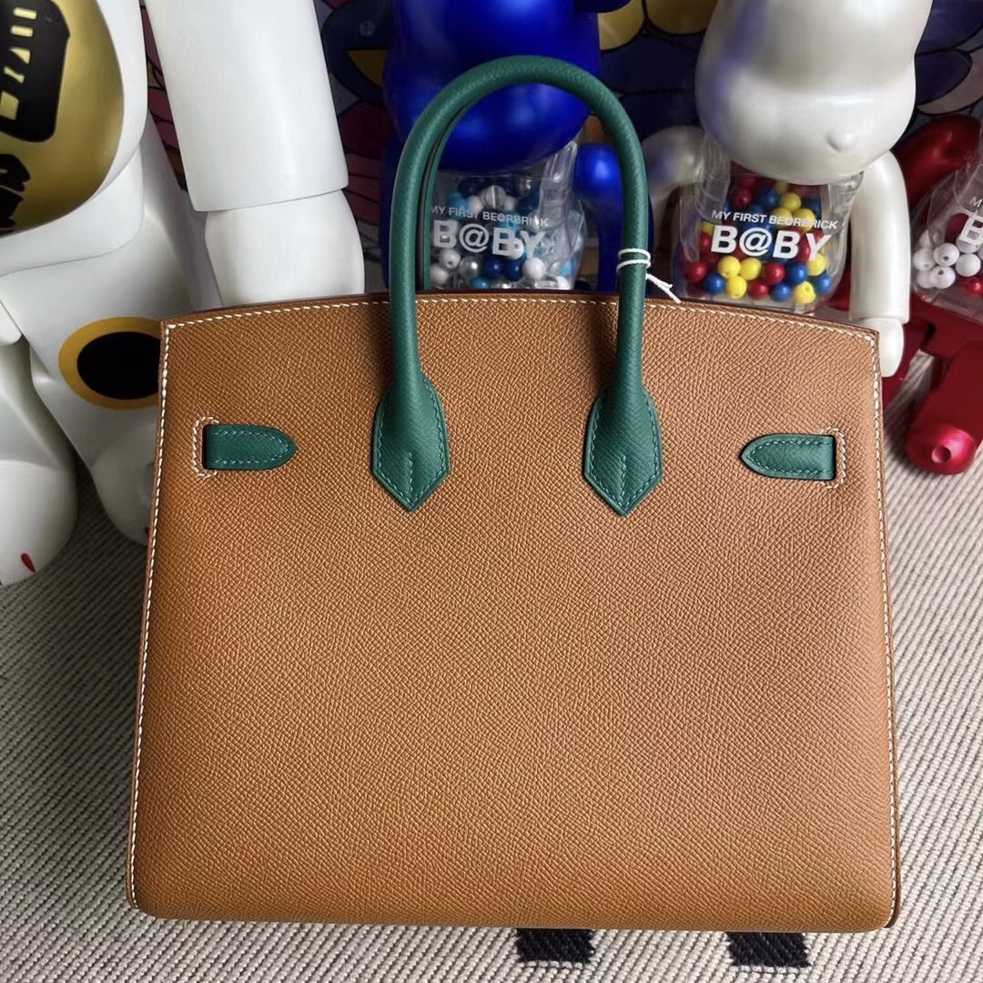 Hermès Birkin 25cm HSS Epsom 37 Gold + Z6 Malachite All hand sewing Hermès Birkin 25cm HSS Epsom 37 Gold + Z6 Malachite All hand sewing