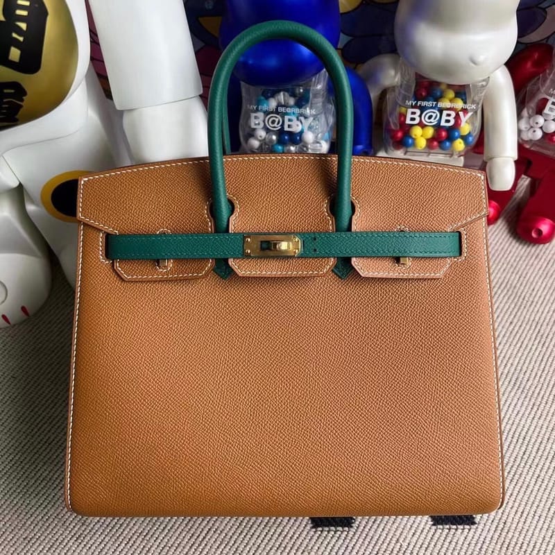 Birkin 25cm Epsom 37 Gold/Z6 Malachite